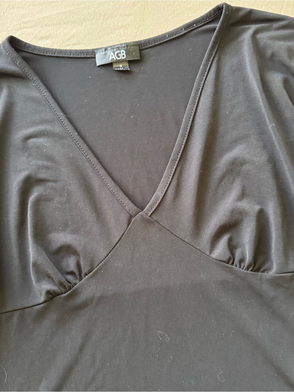 Vintage AGB V-Neck Batwing Top - Picture 3 of 7